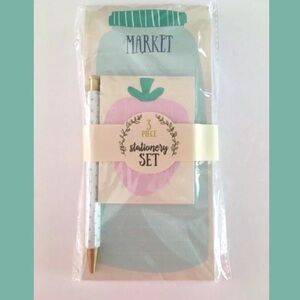 Stationery Set List Pad Sticky Notes Pen Market Strawberry Kitchen To Do List